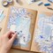 Wrapables Vintage Floral Poetry Scrapbooking Supplies Kit, Ephemera Stationery Sticker Set for Junk Journaling, Card Making, and DIY Crafts (Set of 4)
